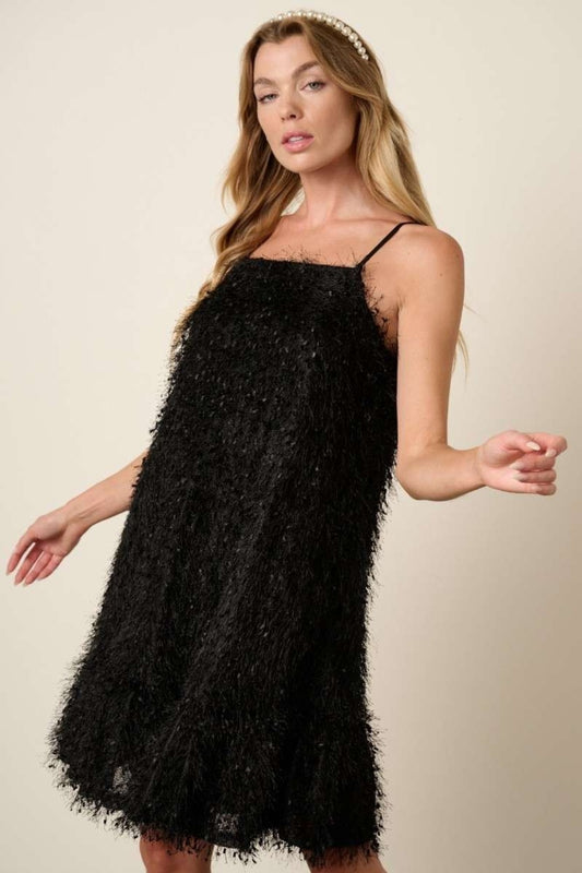 Mittoshop Feather Ruffle Hem Mini Cami Dress