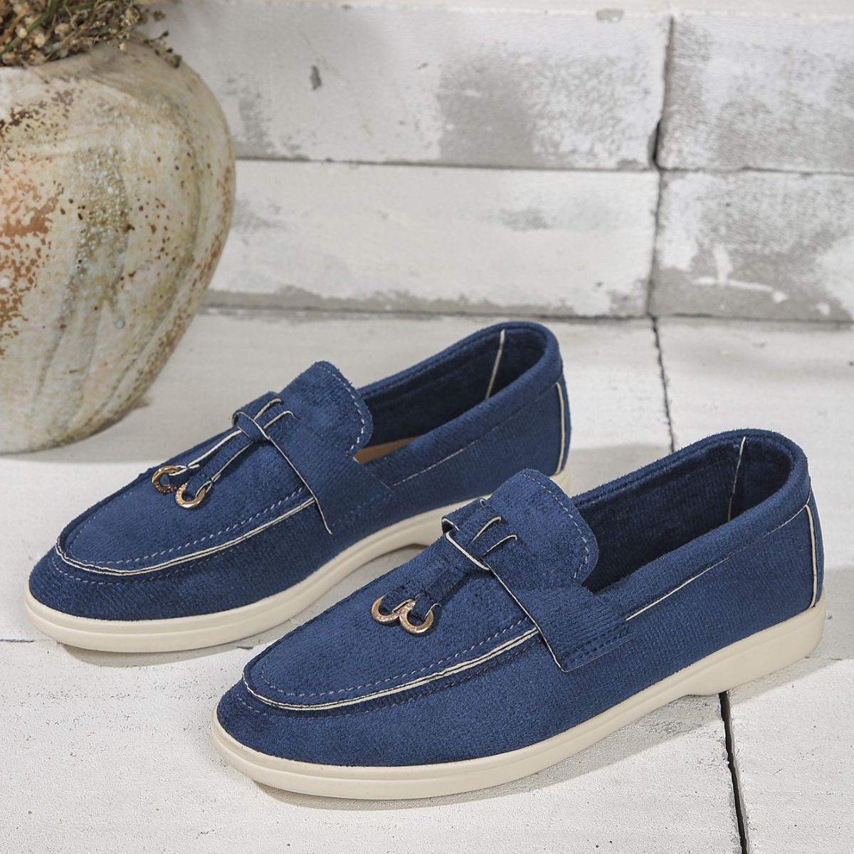 Round Toe Flat Slip-Ons