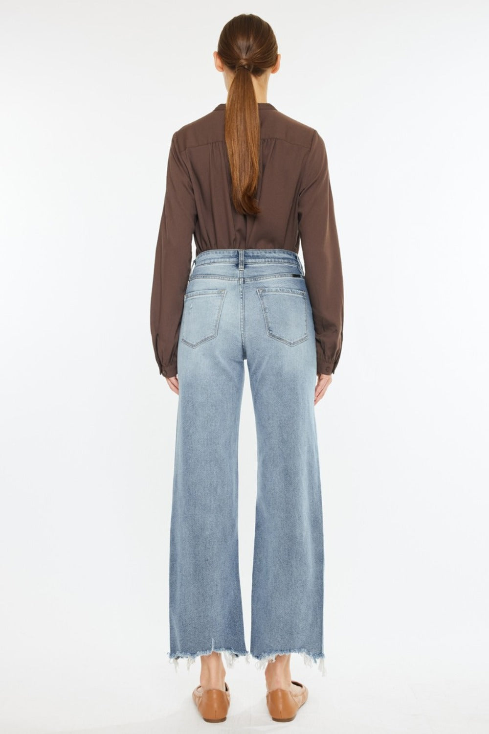 Kancan High Rise Slim Wide Leg Jeans